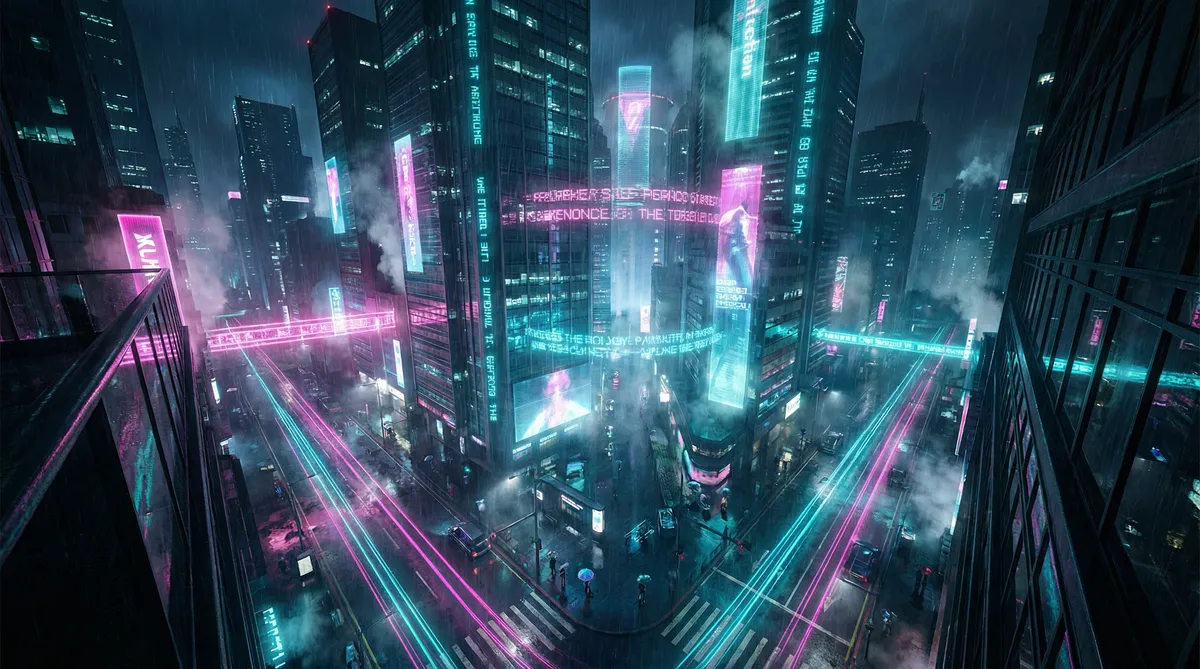 斗罗大陆2大乱斗交大在线阅读 竖屏短剧平台首页背景 - 赛博朋克都市夜景